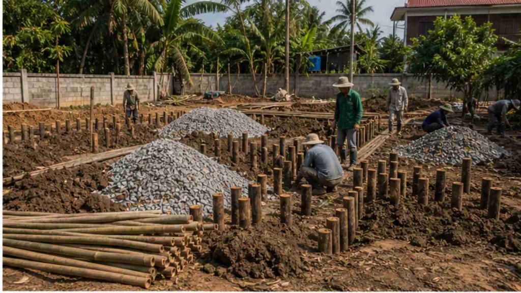 Các phương pháp xử lý nền đất yếu phổ biến trong nhà dân dụng trong bối cảnh vật tư và thi công nền móng thực tế