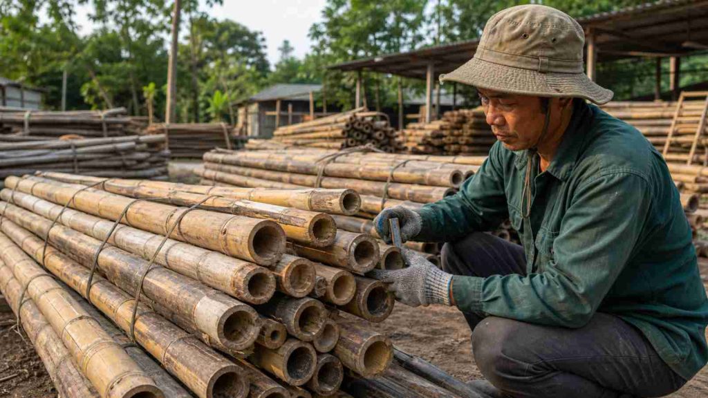 Cọc tre là gì? Công dụng và kinh nghiệm chọn tre làm cọc trong bối cảnh vật tư và thi công nền móng thực tế