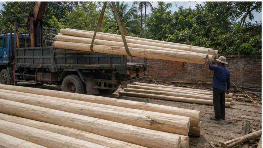 Ảnh phụ minh họa Cừ bạch đàn dùng để làm gì? Công dụng thực tế trong công trình trong bối cảnh công trình thực tế