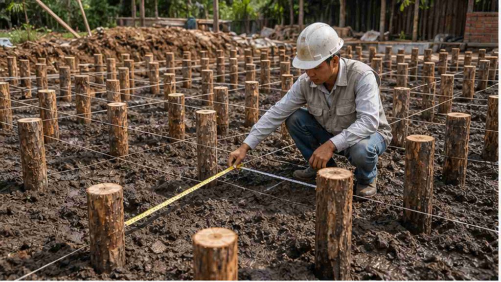 Ảnh phụ minh họa Cừ tràm chịu lực được bao nhiêu? Cách hiểu đúng khi làm móng nhà trong bối cảnh công trình thực tế