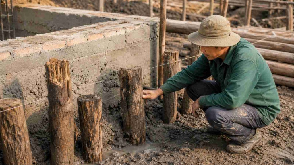 Cừ tràm có bền không? Tuổi thọ, mục nước và mối mọt cần hiểu đúng trong bối cảnh vật tư và thi công nền móng thực tế