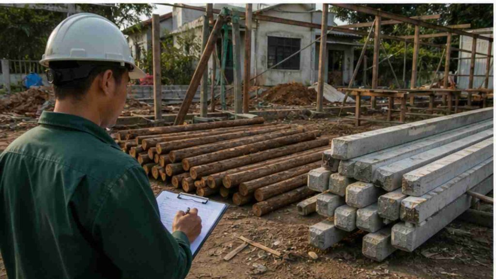 Ảnh phụ minh họa Cừ tràm hay cọc bê tông tiết kiệm hơn? Khi nào nên ép cọc bê tông trong bối cảnh công trình thực tế