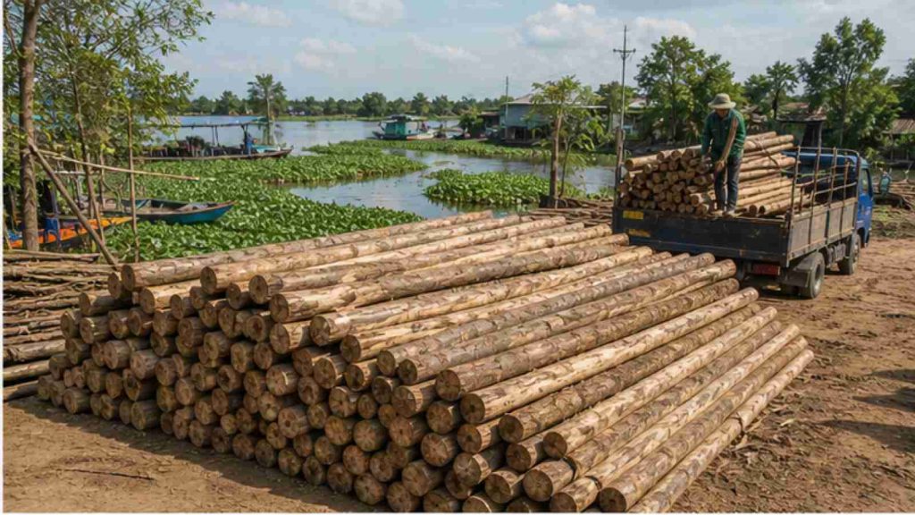 Cừ tràm khai thác ở đâu? Cừ tràm miền Tây có gì khác biệt trong bối cảnh vật tư và thi công nền móng thực tế