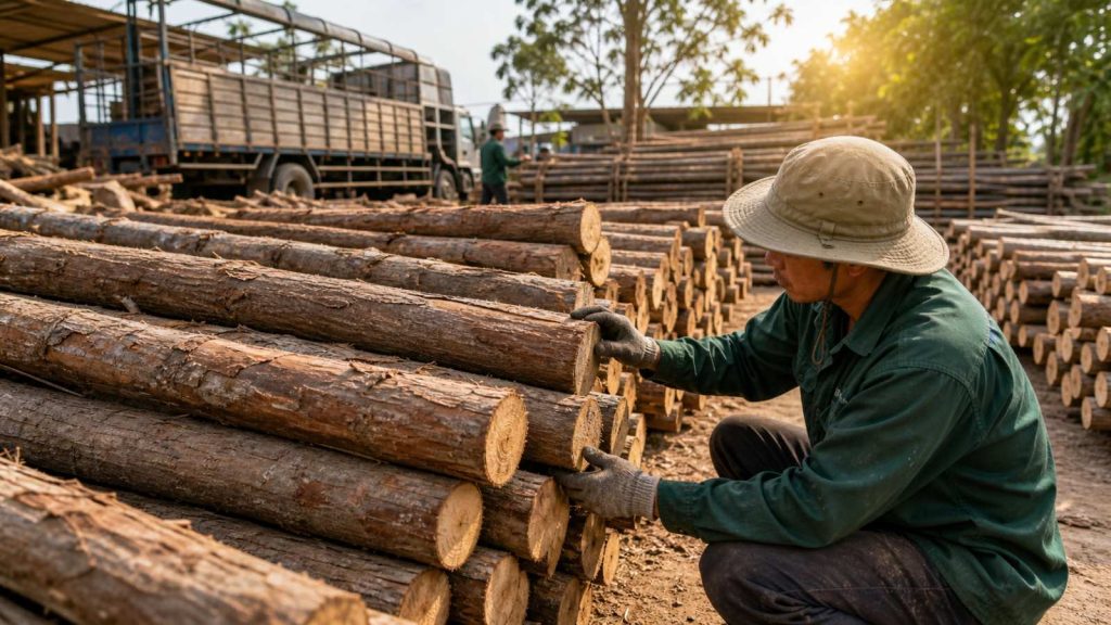 Kho cừ tràm thực tế dùng trong gia cố nền đất yếu