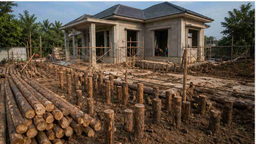 Cừ tràm có phù hợp nhà cấp 4, biệt thự, nhà xưởng không? trong bối cảnh vật tư và thi công nền móng thực tế